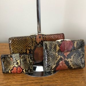 Bosca | Genuine Python Set - Wallets & Key Holder